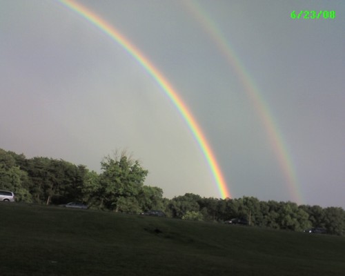 Double Rainbow after Storm